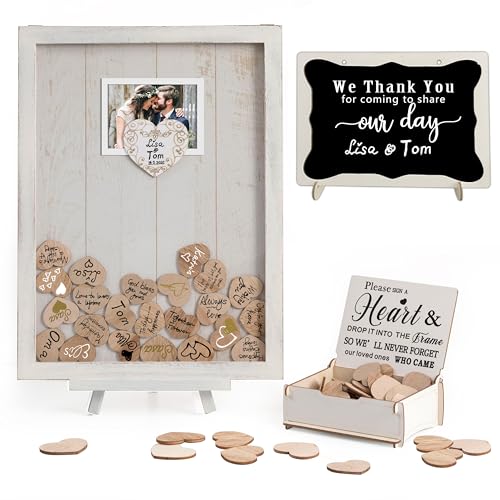Y&K Homish Wedding Guest Book Alternative Rustic wedding decorations for