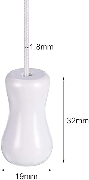 Boao 12 Pieces White Blind Pull Cord Knobs 1.26 x 0.75