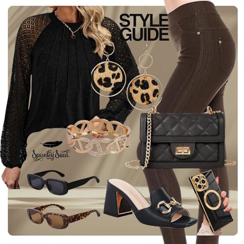 Trendy Leopard Snake Animal Print Boutique Statement Earrings Jewelry Hoop for Women4