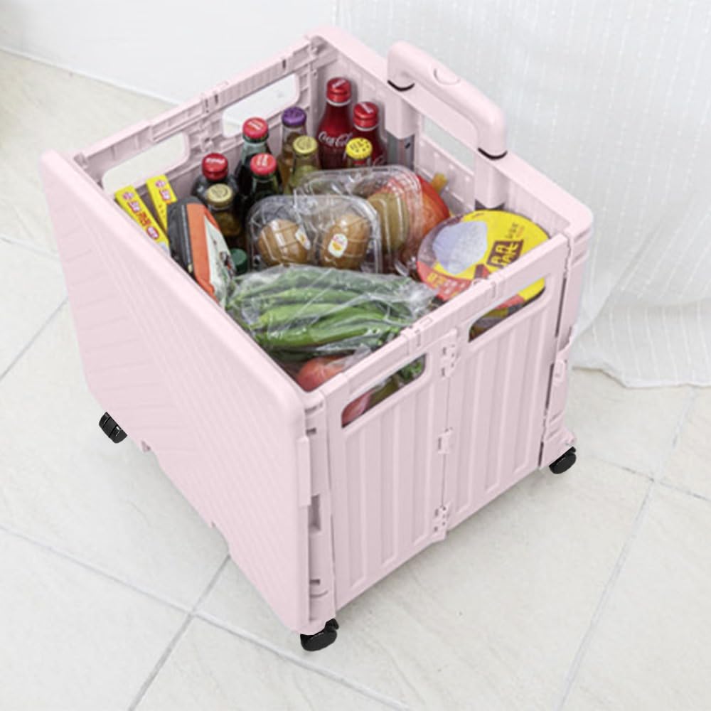 Berry Opvouwbare boodschappentrolley, 50 liter, mintgroen en zwart, 40
