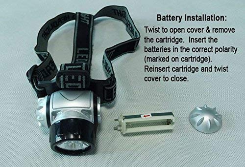 PrimeTrendz 7 LED Headlamp - Hands-Free Pivoting Headband Light, Waterproof and Dependable By USA CASH AND CARRY.