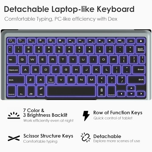 Image of Nillkin for Samsung Galaxy Tab S10 FE 10.9 inch / S9 11 inch Case with Detachable Keyboard, 7-Color Backlit, Trackpad, S Pen Holder, Rugged Keyboard Case with Camera Cover for Samsung Tablet S10 FE 5G