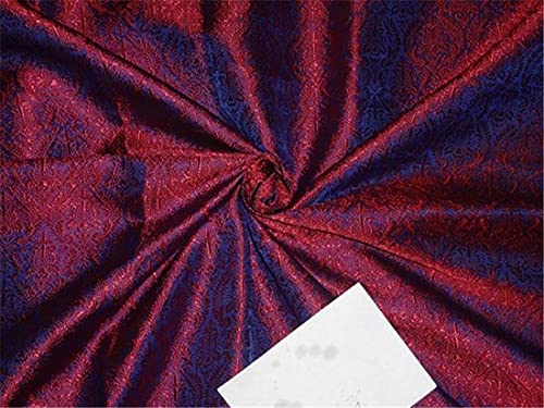 Brocart de soie rouge et violet pour la création de vestes de cérémonie