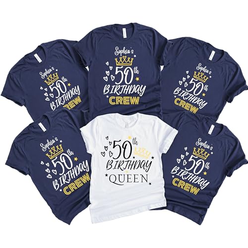 Birthday Queen Shirt, Birthday Crew Shirt, Birtday Matching Shirt, 50th Birthday Shirt, Personalized Birthday Shirt, Birthday Party Shirts