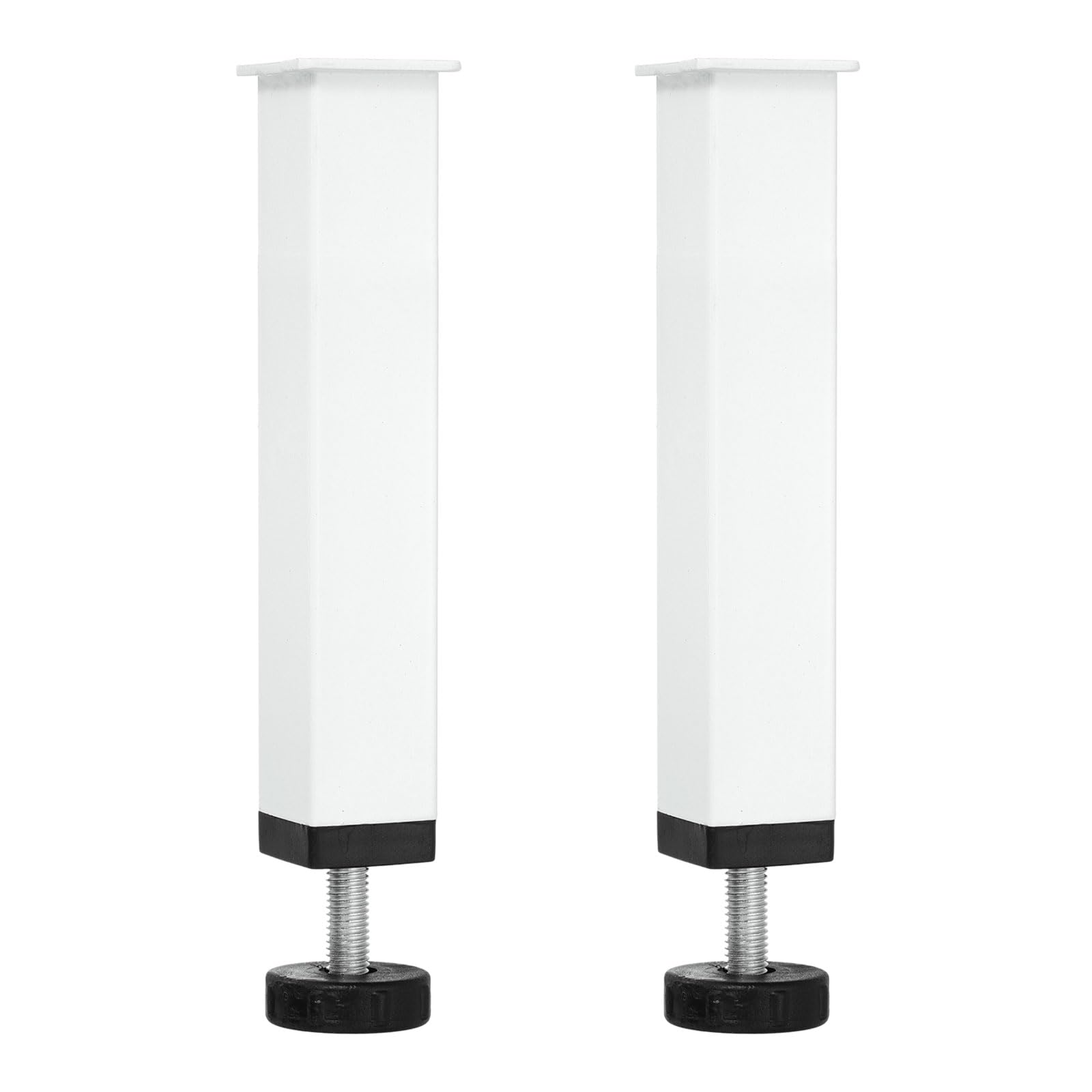 sourcing map 2 Pcs Adjustable Height Center Support Leg, 7 Inch Metal Bed Frame Support Legs Slats feet for Sofa Cabinet Couch Dresser Table Furniture, White