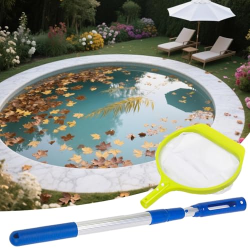Épuisette de piscine Teksome avec perche télescopique pour débris