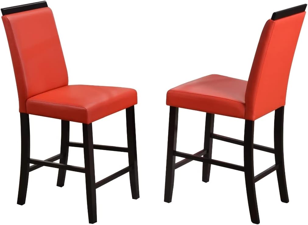Kings Brand Furniture Counter Parsons Dining Chairs (Set of 2), Gray, 24"