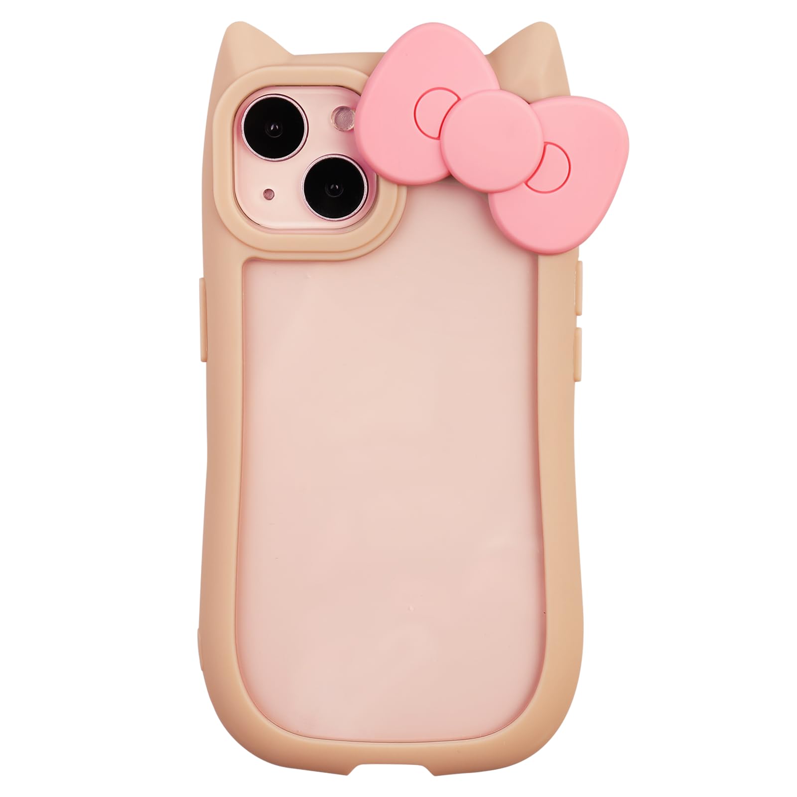LMA Kawaii Phone Case Compatible with iPhone 13 Pro Case with Cute 3D Bowknot Clear Cases Shockproof Protective Compatible with iPhone 13 Pro (Pink)