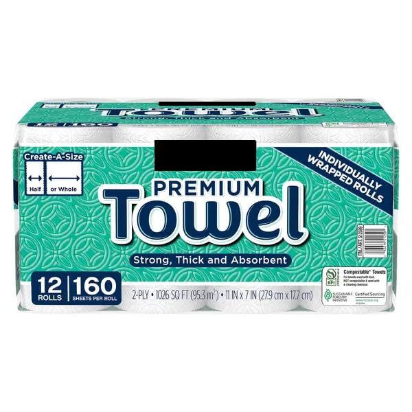 Paper Towels 2-Ply 160 Sheets Per Roll 12 Rolls