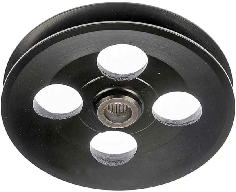 KarParts360 For Nissan Pickup 1995 1996 1997 Power Steering Pump Pulley | Composite | V-Belt Type | Black Color | Press-Fit Mount Type | 1 Groove | Replacement For 4913286G00