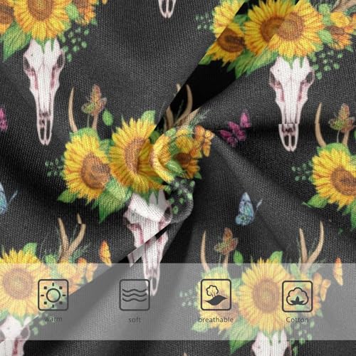 Joisal Durable Girls Underwear Toddlers 2t Cotton Panties Little Girl Deer Skulls Sunflowers Black Undies Kids Briefs3