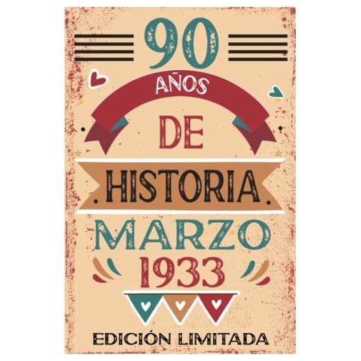 90 Años De Historia Marzo 1933: Libro de visitas, cuaderno, 110 páginas de felicitaciones, idea de regalo, regalo Para la esposa, novia, mujer, La madre
