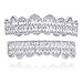 N /A Hip Hop Grillz, vergoldet mit Diamond Iced-Out Grillz mit extra geformtem Wachs, Rapper Bling Top & Bottom Zahnkappen Set für Männer/Frauen