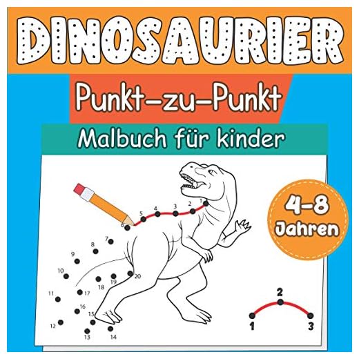DINOSAURIER Punkt zu Punkt Malbuch für Kinder 4-8 Jahren: Punkt zu Punkt Malbuch für Kinder Mädchen und Jungen | Tolles Geschenk für Kinder