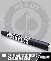 Vista 3 de Pins & Aces Funda de cerveza aislada para 7 latas, almacena hasta 7 latas discretamente en tu bolsa de golf, mantiene las bebidas enlatadas frías