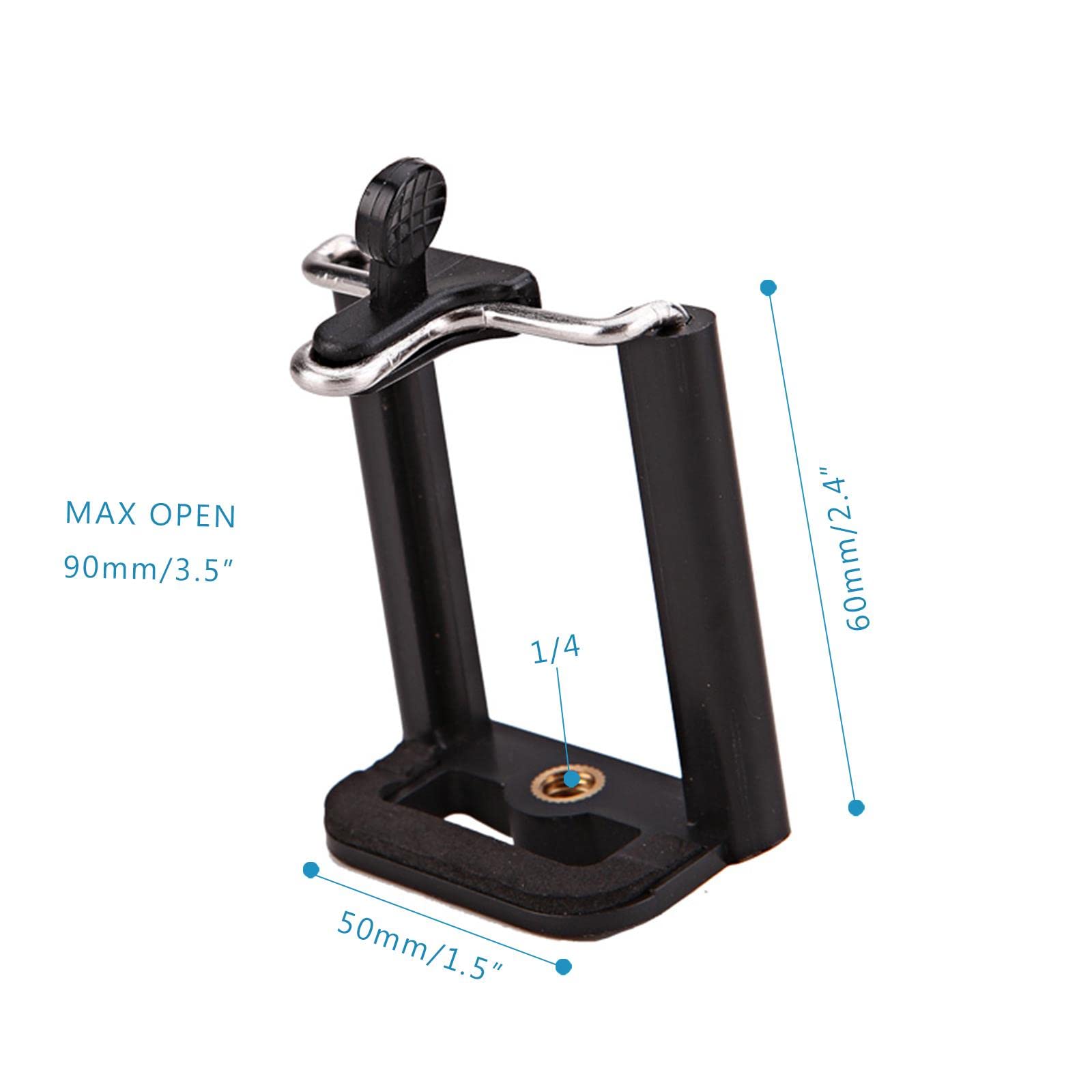 Stabilizzatore per smartphone per fotocamera, impugnatura stabilizzatrice per azione video, presa stabilizzatore portatile con supporto per clip per cellulare Hot Shoe