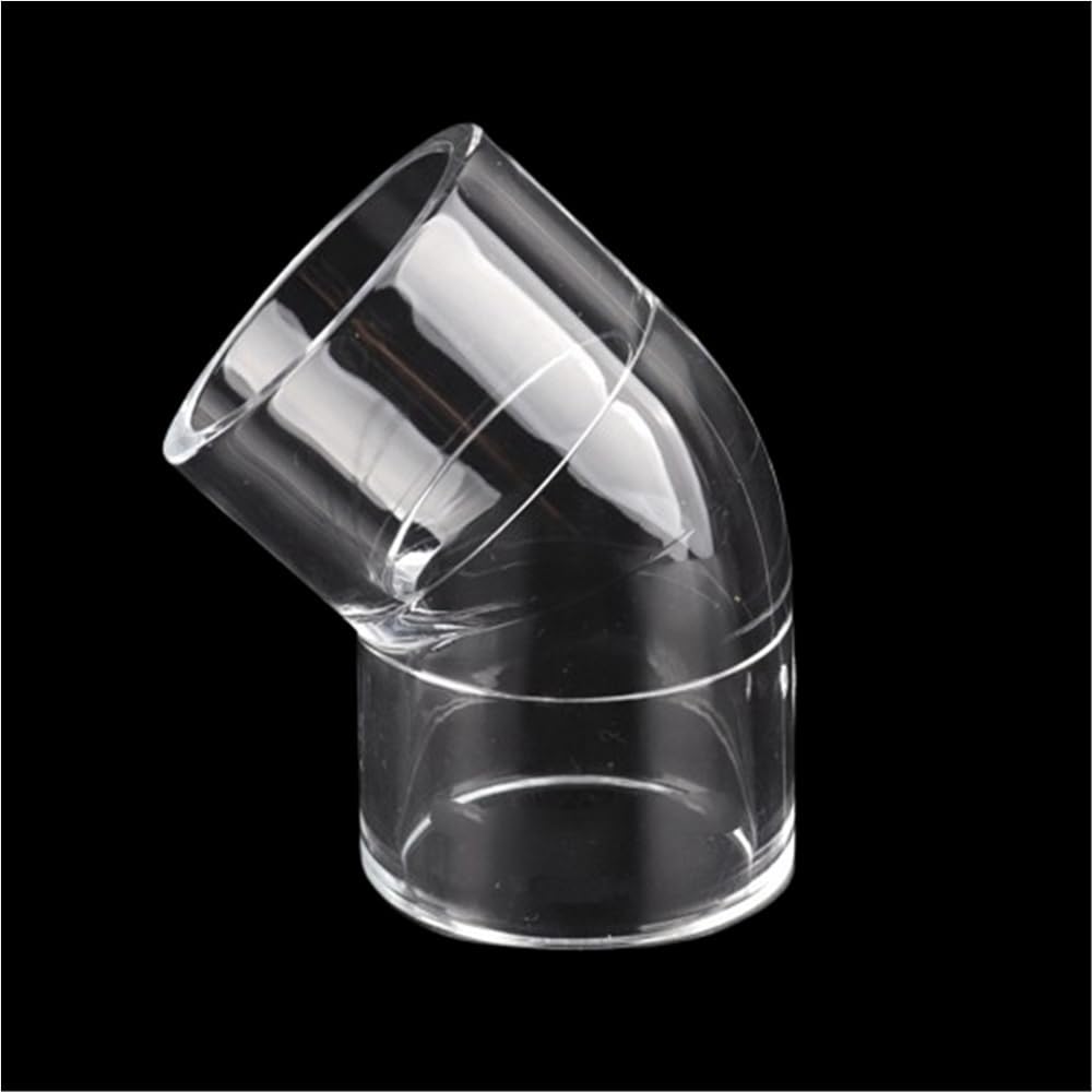 Dfrywdgsey Yellow Acrylic Transparent Tube, 90 Degree L-Shaped Pipe Fitting, Thick Transparent Acrylic Connector, Aquarium Fish Tank Tube Elbow Tee Joint(,32Mm)