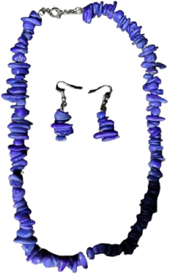 Caiyao Bohemian Rainbow Shell Beaded Choker Necklace Earrings Set Colorful Irregular Beaded Costume Statement Jewelry for Women Summer Beach Boho Holiday Accessory Gifts