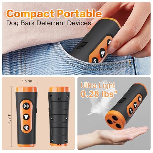 Antibell für Hunde - Ultraschall Anti Bell Gerät Hunde, Handheld Bellenstopper für Kleine & Große Hunde, Innen & Außenbereich, LED Anti Bellen Gerät, Hundebellen-Abschreckmittel für ein Ruhiges Zuhaus