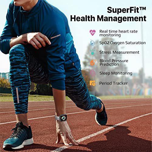 Image of Promate Xwatch-C18 Superfit Smart Watch, 1.83 inch Display Bluetooth Calling, IP67 Water Resistant, 15 Days Battery Life, 100+ Sports Modes, Real-Time HR Monitor, 100+ Customizable Watch Faces (Graphite)