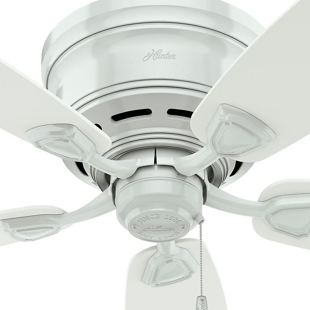 Hunter Sea Wind Indoor / Outdoor Ceiling Fan with Pull Chain Control, 48", White : Home & Kitchen