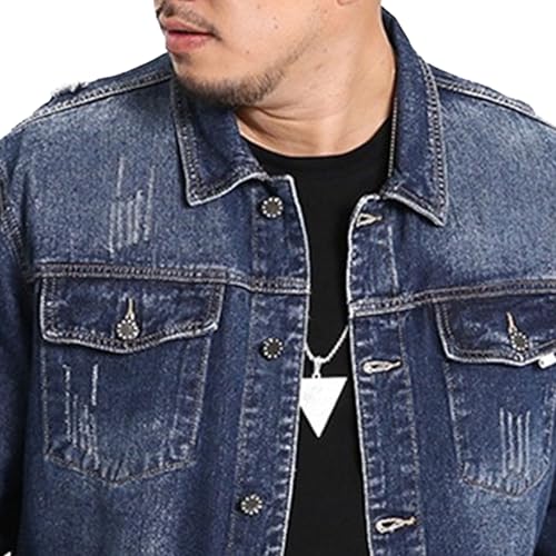 Chaqueta de mezclilla para hombre talla 4X-Large azul miniatura 2
