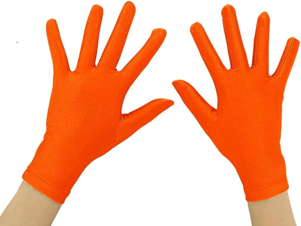 Shinningstar 5-18 Years' Children's Wrist Length Spandex Full Finger Short Make-up Gloves