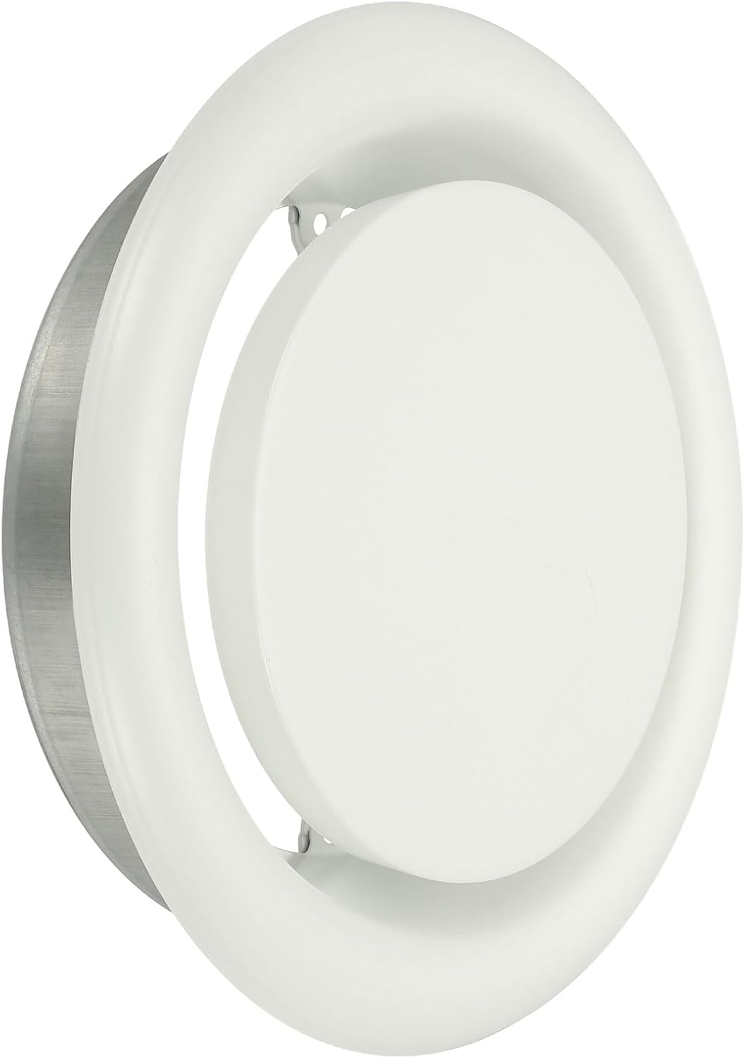 PATIKIL 8 Inch Round Ceiling Diffuser, Metal Adjustable Wall Air Vent Diffuser Vent Duct Cover Exhaust Supply for Kitchen Bathroom Garage, Black