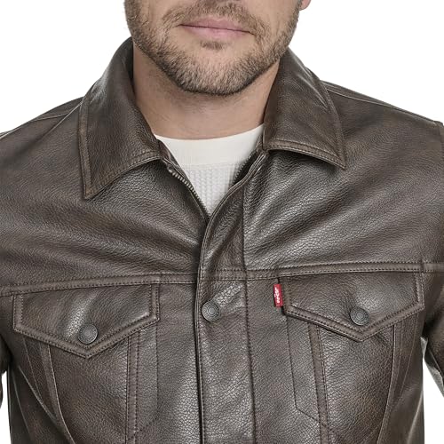 Image of Levi's Men's Faux Leather Classic Trucker Jacket