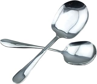 BESTONZON 2 PCS Cucchiaio da portata in acciaio inox cucchiaio da cucina