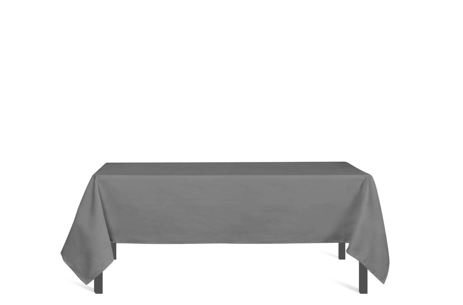 ALIX grey rectangular stain resistant tablecloth 140x300 cm
