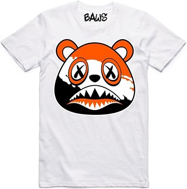 Baws White Orange Splash Baws T-Shirt 