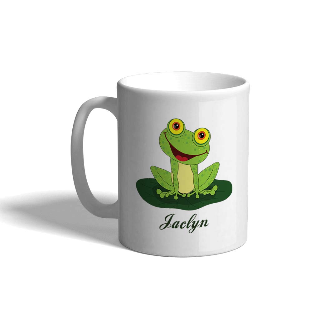 Taza De Cerámica Texto personalizado Rana feliz Taza De Té Despedida 2