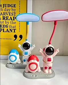 TMDA LED Table Lamp ? Robot Shaped LED Rechargeable Desk Lamp with Space Theme Sharpener, Study Desk Light for Study Room/Home/Office, Study Lamp (Multicolor)