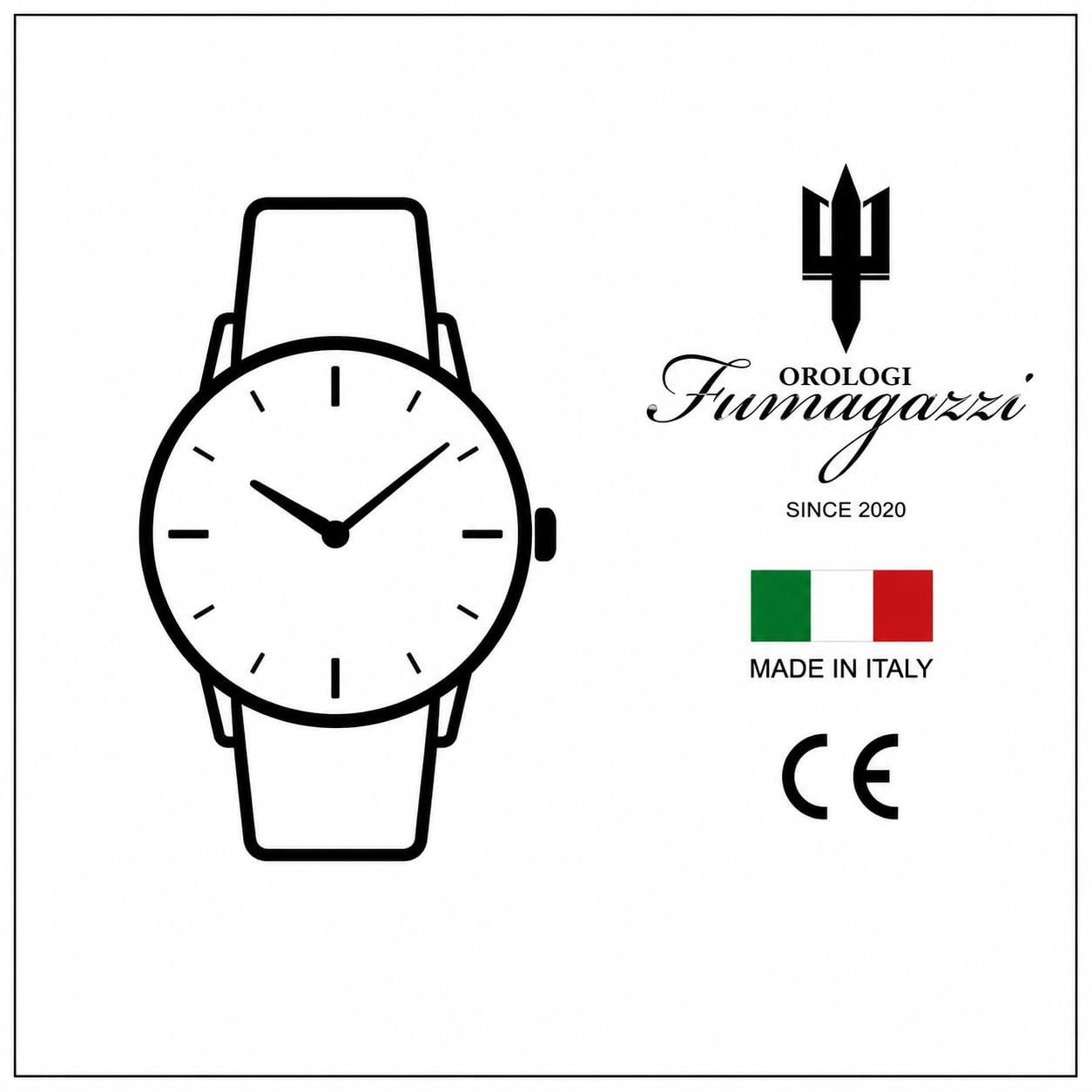 Generico FU224 Orologio da Polso Fumagazzi -Velocs Lemon, ø 45 mm, Cinturino in Vera Pelle con Cuciture, Movimento Cronografo, Water Resistant 5 atm