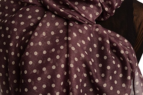 LissKiss White Polka Dot On Purple Unisex Scarf - Scarf4