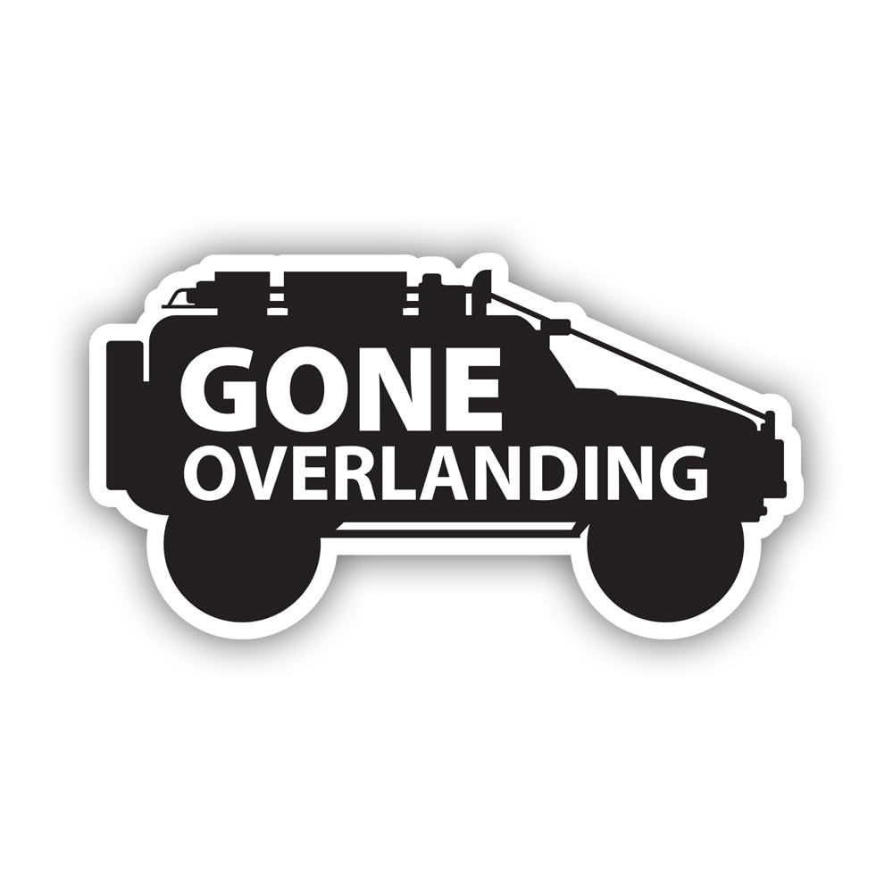 Gone Overlanding Sticker Decal - Self Adhesive Vinyl - Weatherproof - Made in USA - 4x4 Off Road Offroad Explore Outdoors Overland 22" Wide