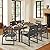 Cozyman Patio Table and Chairs Set, HDPS Outdoor Dining Set for 6, Patio Furniture for Deck, Poolside, and Backyard, Dark Gray