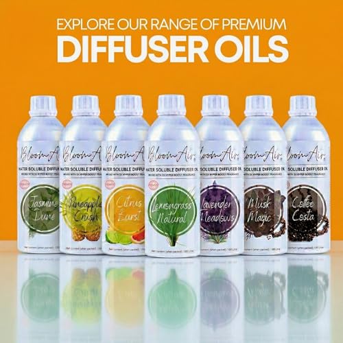 Image of Citrus Burst Diffuser Oil for Home Fragrance, 1 Litre Refill, Water-Soluble, Strong & Long-Lasting Aroma Infused with 3X Hyper Boost Action for use in Home and Office
