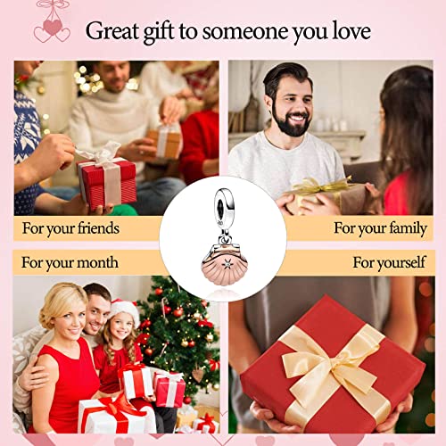 Valgacls 2023 Sea Shell Charm Beach Charm 925 Sterling Silver Beach Charms For Bracelets Necklace Valentine's Day Mother's Day Jewelry Gift For Women Girls #TOP5