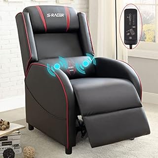 Homall Gaming Recliner Chair Single Living Room Sofa Recliner PU Leather Recliner Seat