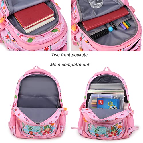 Wisiley Backpack For Girls/Boys, 16 Inch Mermaid Kids Backpack For Elementary Students, Waterproof Preschool School Bag Toddler Backpack With Adjustable Padded Straps #TOP5