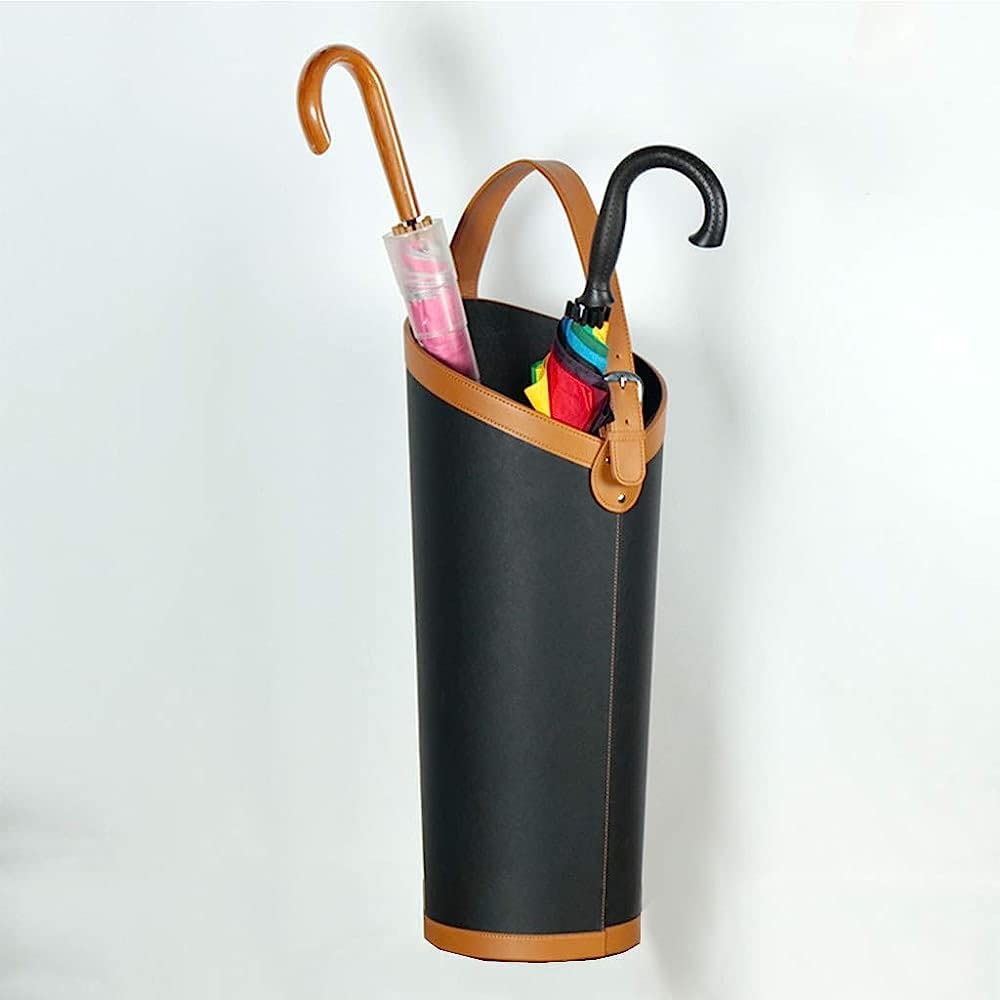 WuDLi Umbrella Stands Rack Umbrella Stand Leather Home Storage Creative Umbrella Bucket
