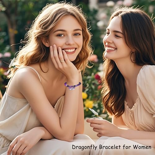 Dragonfly Bracelet for Women & Girls - Dragonfly Charm Jewelry Gift for Mom, Daughter, Wife, Granddaughter & Best Friends2