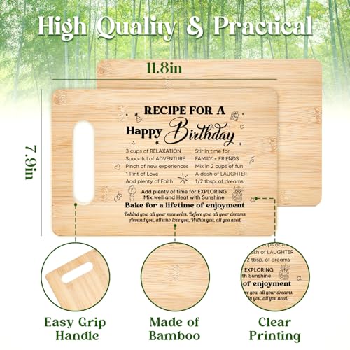Tabla de cortar rectangular de bambú natural miniatura 2