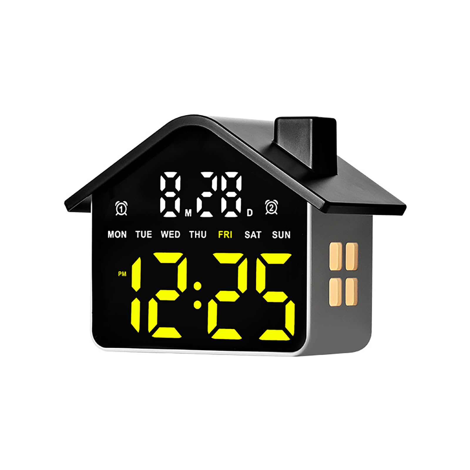 Jazuaiao Alarm Clocks for Bedroom Digital Desk Clock for Bedside Nightstand Digital Alarm Clock with Day of Week Duals Alarms