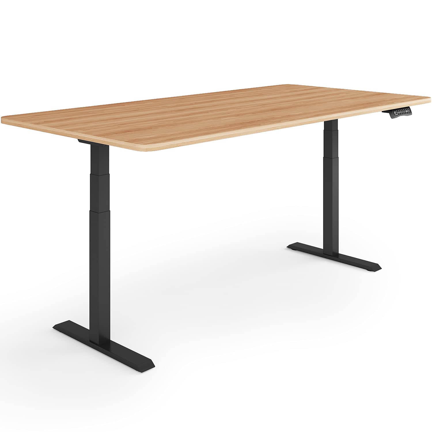 ESMART EZX-132BM 160 x 80 cm Arredamento in acero Ergonomischer Steh-Sitz-Schreibtisch Stufenlos elektrisch höhenverstellbar 60,5-125,5 cm Aktivitätserinnerung Schnelle Montage