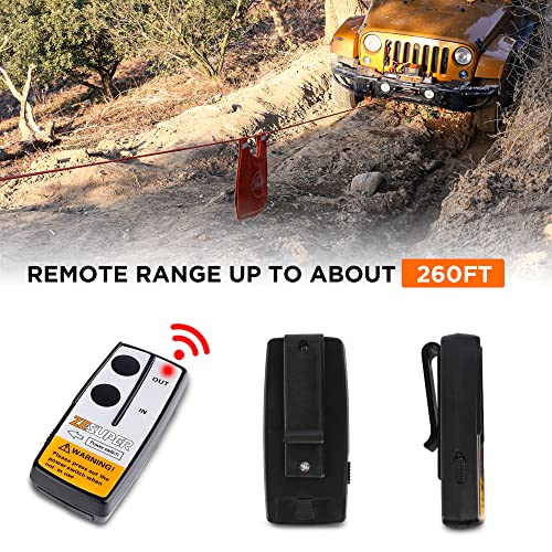 Zesuper Wireless Winch Remote Control Kit With Receiver 2Pc Handset Truck Atv Utv Suv 12V 100Ft #TOP1