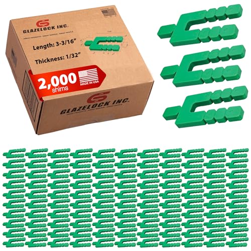 Plastic Stackable Shims for Leveling (3-3/16” L - 1/32” Thick) 2,000 Pcs