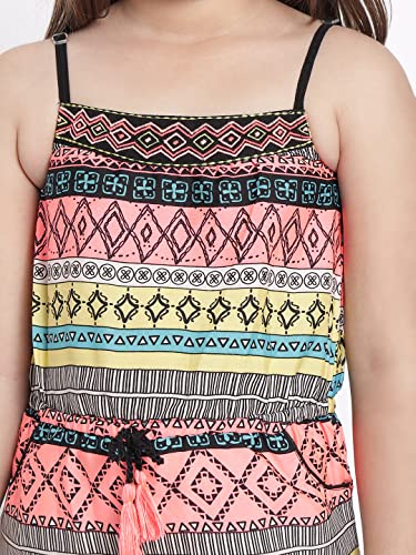 Image of Nautinati Girls Strappy Colourful Jumpsuit | Age 4-8 Years